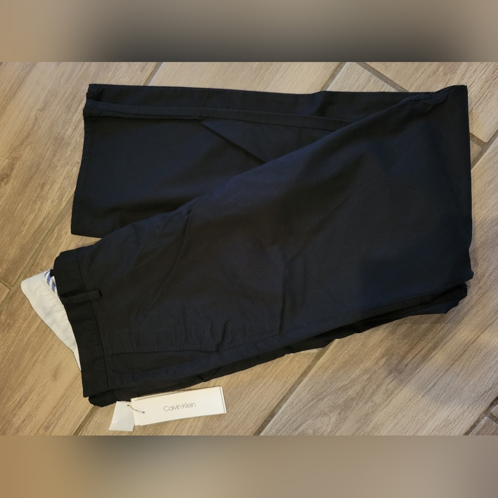Brand New, Calvin Klein Black Slim Fit Flat Front, 33 W x 32 L
